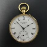 George V 18 carat gold pocket watch, J Smith 7 son lever movement. London 1911, 100 grams gross.