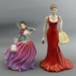 Royal Doulton Midnight Premiere figurine HN 4765 and Autumn Breeze HN 4716, both boxed with c.o.a.