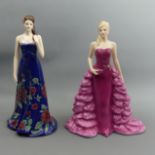 Royal Worcester limited edition figurines Claudia and Poppy Ball both boxed with c.o.a. 23 and 23.