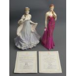 Royal Worcester figurines With all my Heart and Gala Ball both with c.o.a. 23 and 23.5 cm. UK