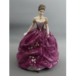 Coalport limited edition china figurine Emma, boxed with c.o.a. 24 cm. UK Postage £16.