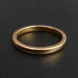 George V 22 carat gold wedding ring, Birmingham 1931, 3.7 grams. Size L 1/2, 2.35 mm. UK Postage £