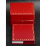 Genuine Cartier watch box and booklets. 15 cm square. UK postage £12.