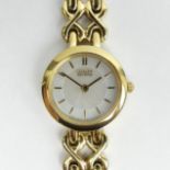 Ladies gold tone Citizen Eco-Drive watch in the original box. 22 mm inc. button. UK postage £12.