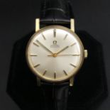Omega 9 carat gold automatic watch, circa 1989. 35 mm wide inc. button. UK postage £12.