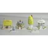 Coalport cottages - Toadstool House, Umbrella House, Keepers Cottage, Ginger Bread House, Temple