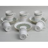 Spode Provence set of six china cups and saucers. UK Postage £16.