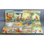 16 Various Daily Express Rupert the Bear annuals. UK Postage £16.