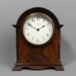 Edwardian mahogany mantle clock, Vickery of London, Swiss movement. 19 x 16 x 8 cm. UK Postage £14.