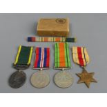 World War II medal group with efficiency medal to S.6208066 S.SJT. L.Acton R.A.S.C. UK Postage £12.