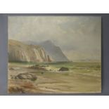 An oil on canvas of a coastal scene, I No H Sorby, 1894. 53 x 43 cm. UK Postage £18.