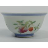 Chinese famille rose porcelain bowl. 72 x 38 mm. UK Postage £12.