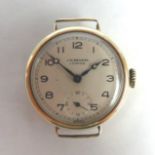 Vintage 9ct gold J W Benson manual wind watch, Birm.1943. 28 mm inc. button. UK Postage £12.