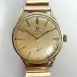 Vintage Omega gold tone 17 jewel manual wind watch, movement no. 19814470. 37 mm wide inc. button.