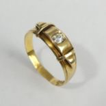 Victorian 18ct gold diamond ring, Birm.1889, 2.9 grams. Size S. UK Postage £12.