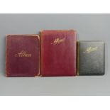 Three Victorian beautifully illustrated autograph albums, dating from circa 1897/8. UK Postage £14.