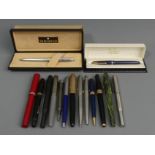 Sheaffer, Parker and other vintage pens.UK Postage £12.