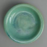 Chinese turquoise glazed pottery shallow bowl, seal mark to the underside. 17 x 45 mm. UK Postage £
