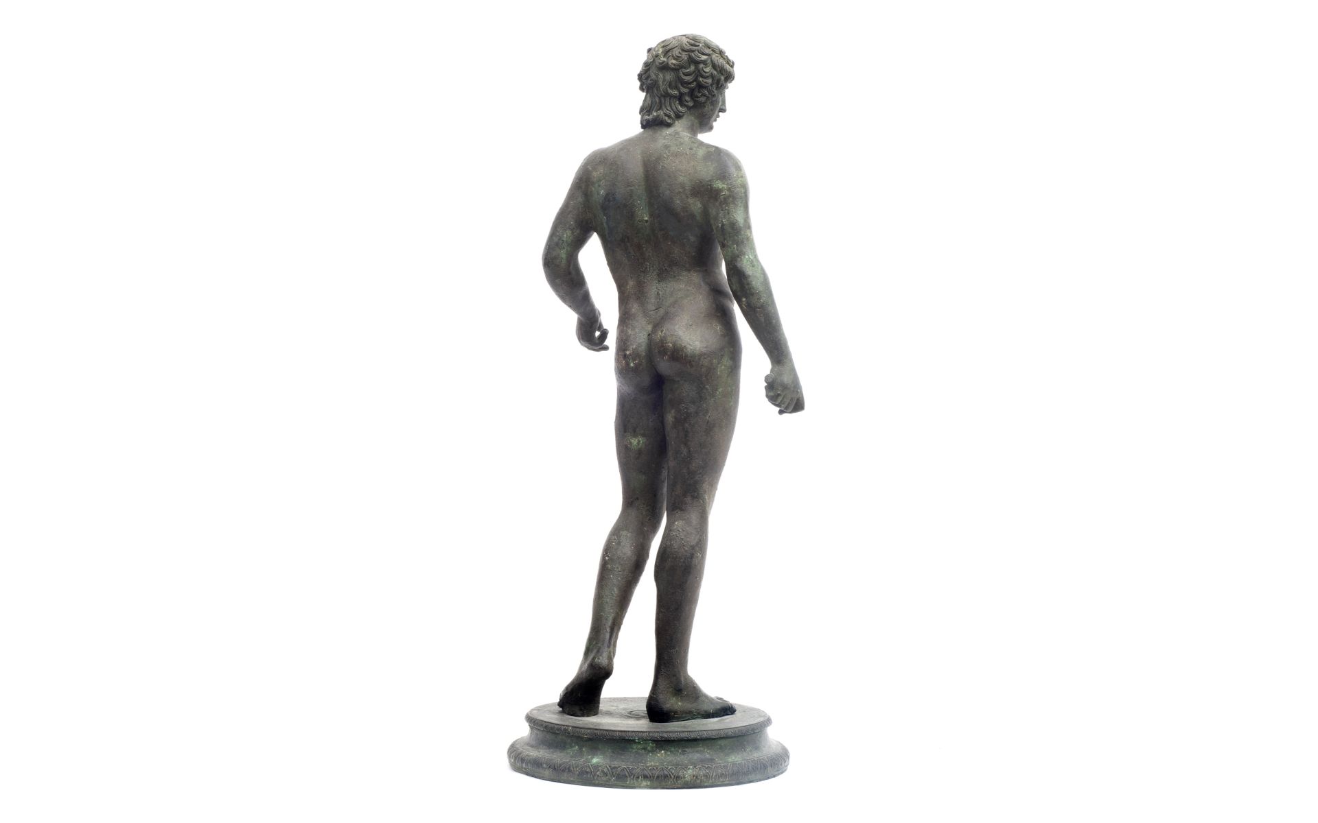 A LATE 19TH CENTURY NEAPOLITAN BRONZE OF THE FARNESE ANTINOUS - Bild 2 aus 4