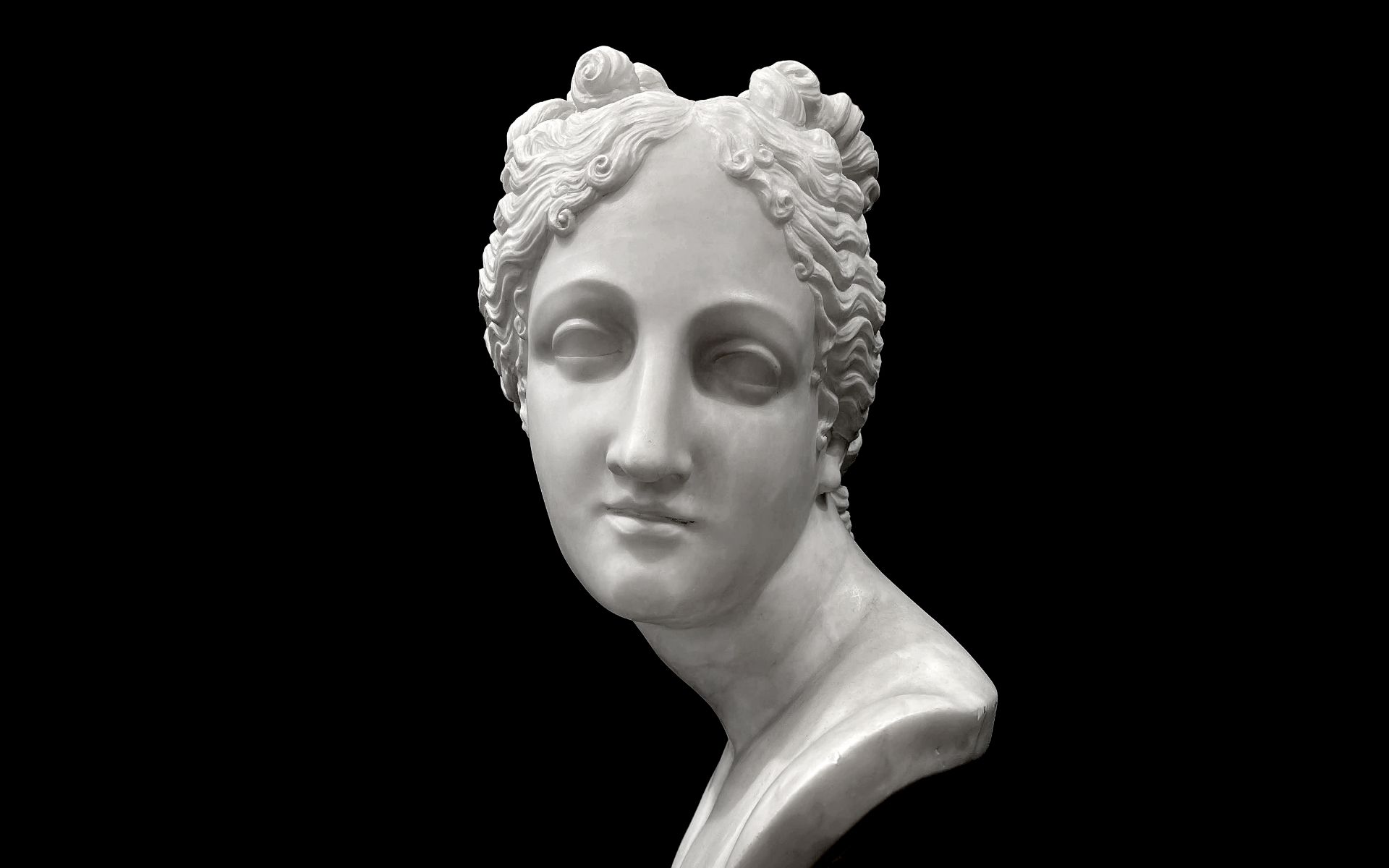 AFTER ANTONIO CANOVA (1757-1824): A 19TH CENTURY MARBLE BUST OF THE VENUS ITALICA - Image 3 of 3