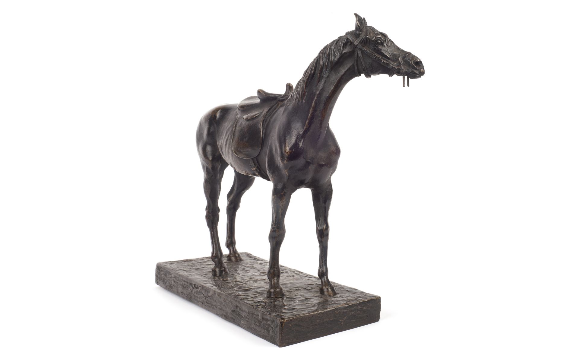 JULES MOIGNIEZ (FRENCH, 1835-1894): A BRONZE MODEL OF A HORSE WITH SIDE SADDLE - Bild 4 aus 6