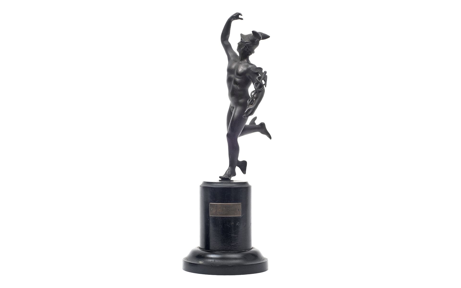 AFTER GIAMBOLOGNA (ITALIAN, 1529-1608): AN EARLY 20TH CENTURY BRONZE FIGURE OF MERCURY