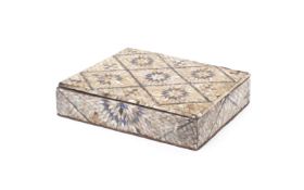 AN 18TH CENTURY INDO-PORTUGUESE MOTHER OF PEARL INLAID BOX