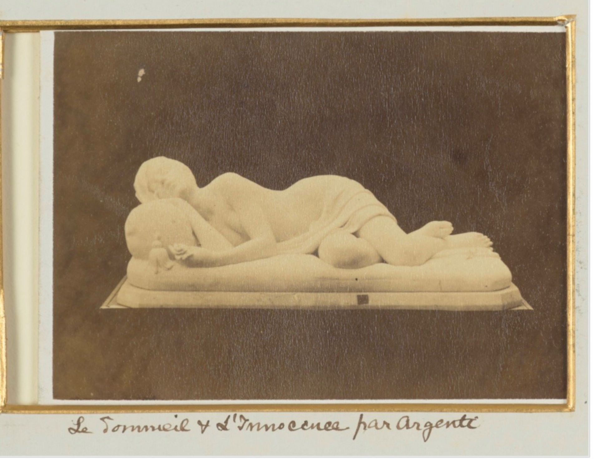 GIOSUE ARGENTI (ITALIAN, 1819-1901): A LIFE-SIZE MARBLE FIGURE OF A SLEEPING GIRL, 1869 - Bild 2 aus 7