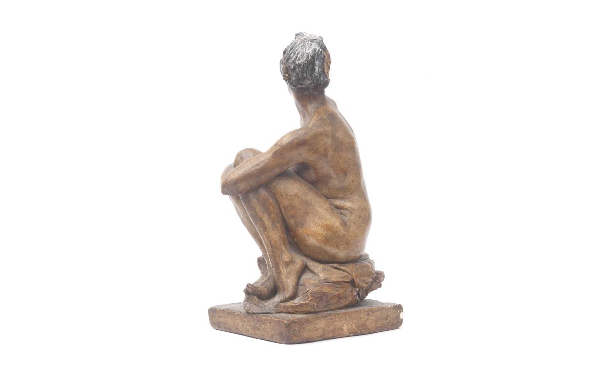 SIR WILLIAM REID DICK R.A. (BRITISH, 1879-1961): A PLASTER MAQUETTE OF A SEATED NUDE - Bild 3 aus 5