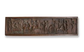 A LARGE 20TH CENTURY PATINATED COPPER RELIEF OF CLASSICAL FIGURES