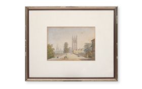 GEORGE PYNE (BRITISH, 1800-1884): A WATERCOLOUR OF MAGDALEN COLLEGE