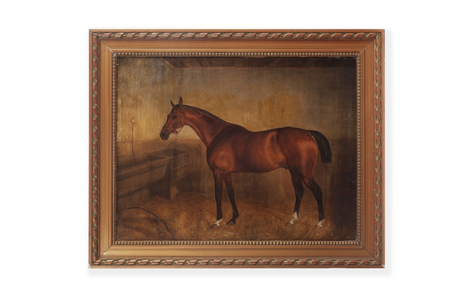 19TH CENTURY ENGLISH SCHOOL: A PAINTING OF A HORSE