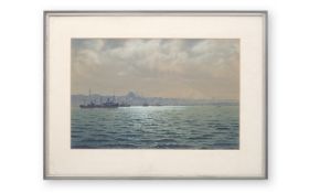 VICTOR TCHETCHET (AMERICAN, 1891-1974): A LARGE WATERCOLOUR OF ISTANBUL