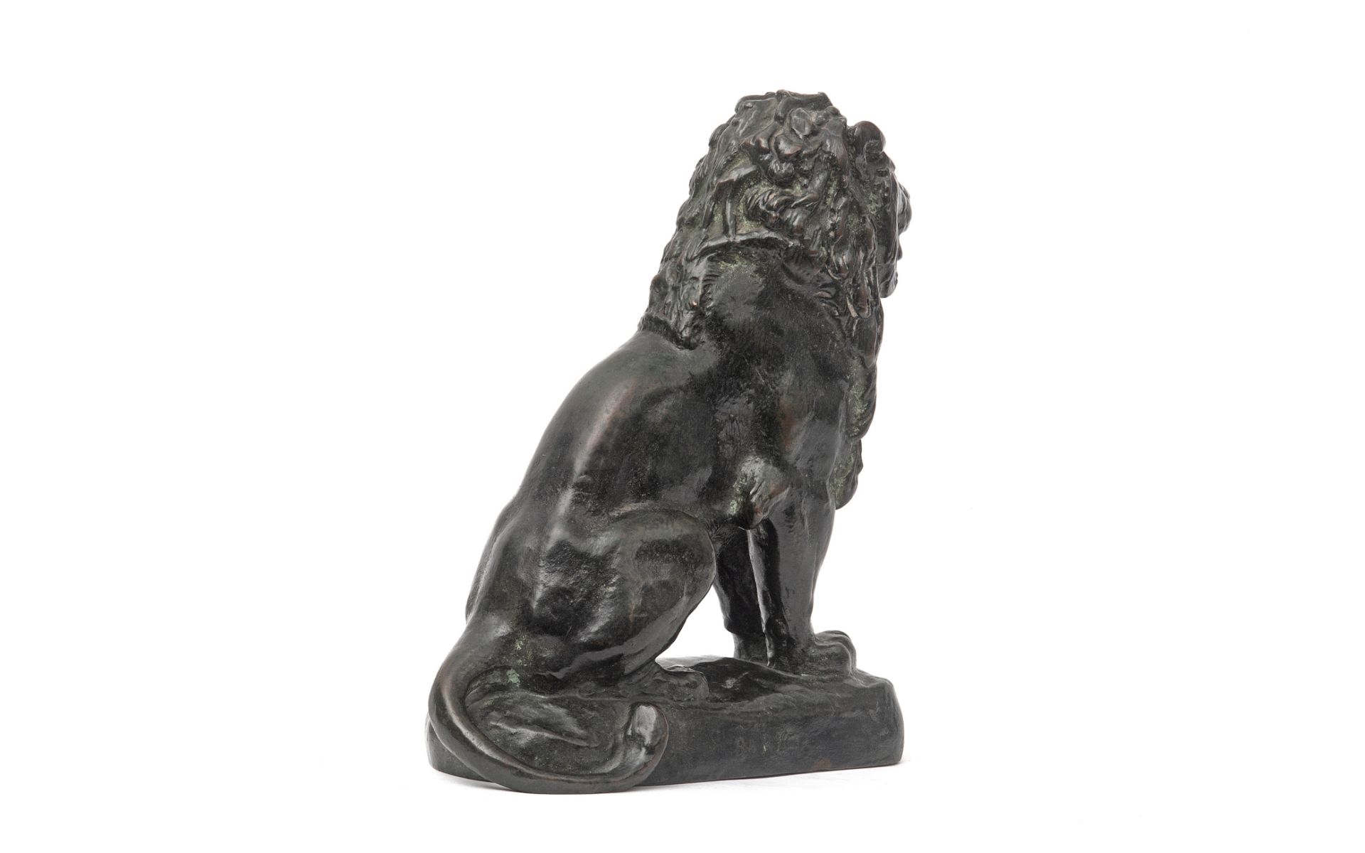 AFTER ANTOINE-LOUIS BARYE (FRENCH, 1795-1875): A VERY RARE 19TH CENTURY BRONZE 'LION ASSIS NO.4' - Bild 3 aus 6