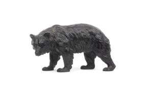 A LATE 19TH CENTURY BRONZE MODEL OF A BEAR