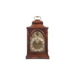 A FINE GEORGE III MAHOGANY TABLE CLOCK SIGNED JOHN JULER