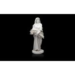 A LATE 19TH CENTURY ITALIAN FULL LENGTH FIGURE MARBLE FIGURE OF RUTH