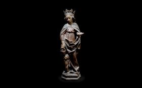 CIRCLE OF MICHEL ERHART (C.1440-1522, ULM): A SOUTH GERMAN FIGURE OF THE VIRGIN AND CHILD...