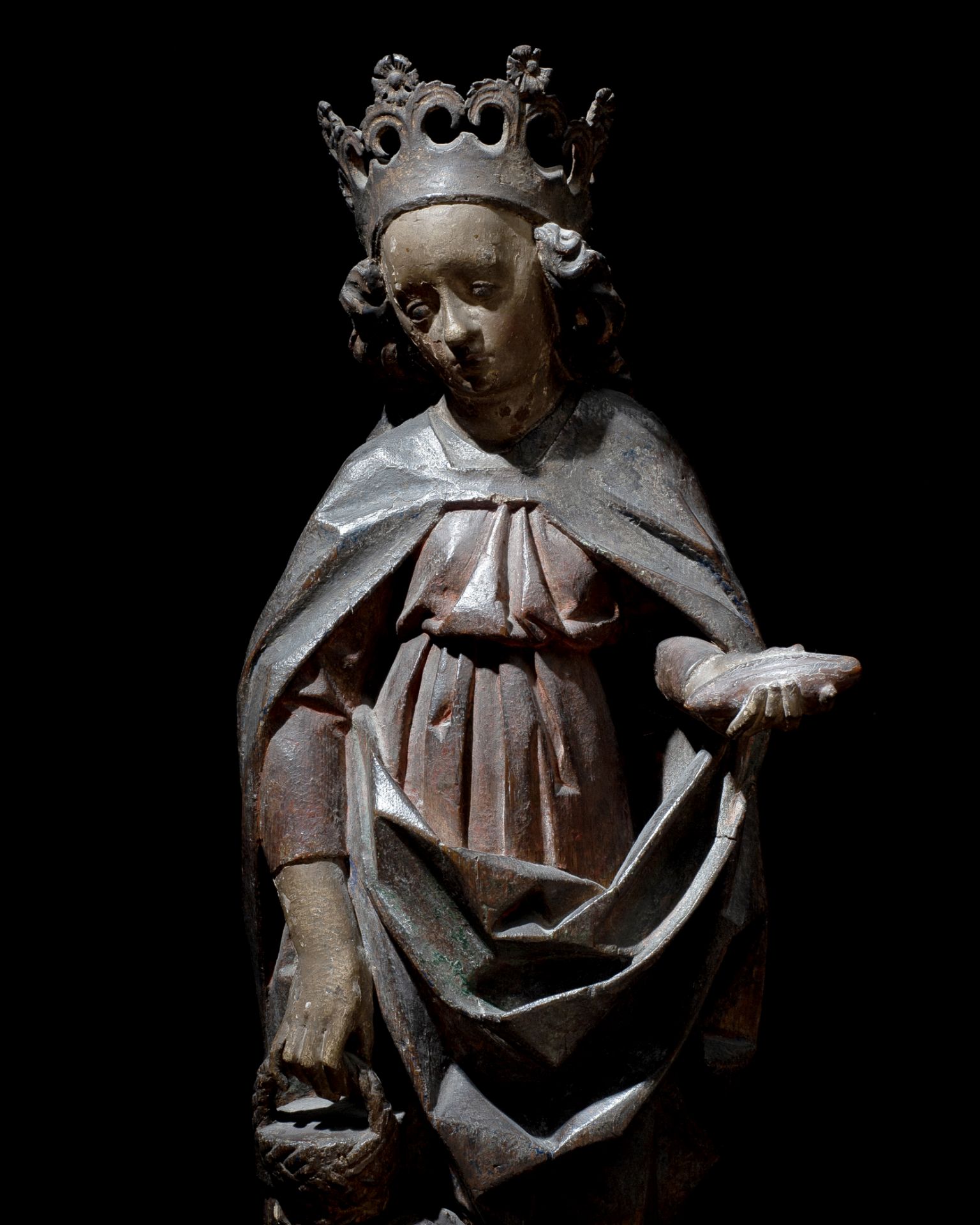 CIRCLE OF MICHEL ERHART (C.1440-1522, ULM): A SOUTH GERMAN FIGURE OF THE VIRGIN AND CHILD... - Bild 4 aus 6
