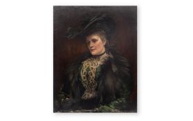 EDWIN ARTHUR WARD (FL. 1883-1927): A PAINTING OF MRS FRANK BAKER