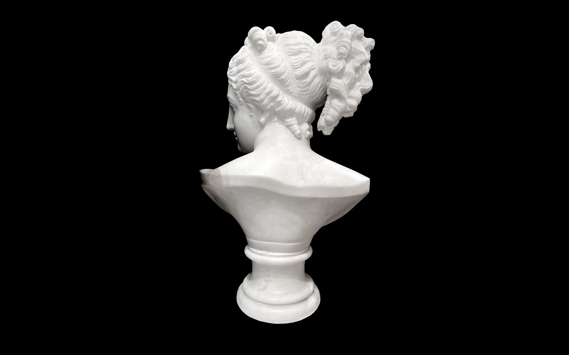 AFTER ANTONIO CANOVA (1757-1824): A 19TH CENTURY MARBLE BUST OF THE VENUS ITALICA - Bild 2 aus 3