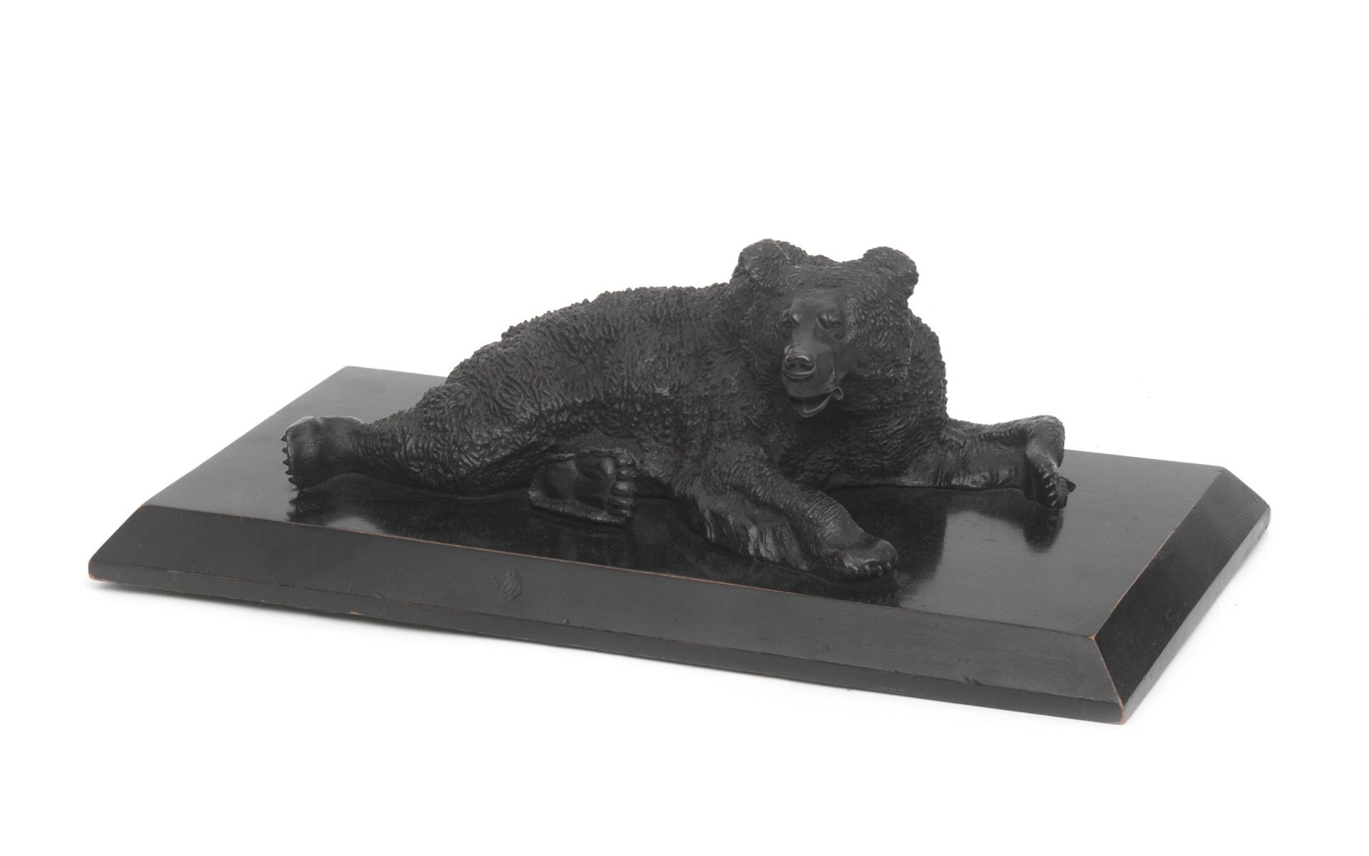 A 19TH CENTURY RUSSIAN CAST IRON MODEL OF A BEAR