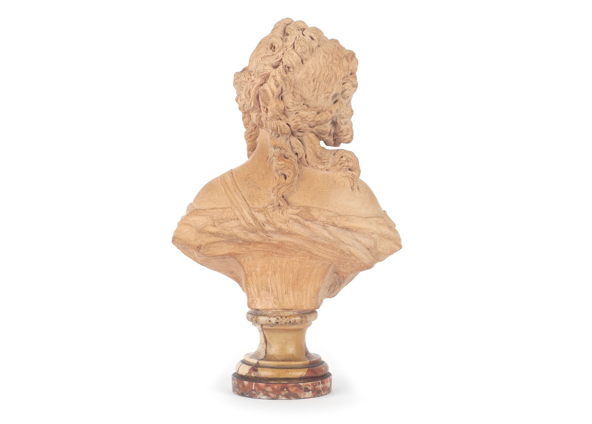 A 19TH CENTURY FRENCH TERRACOTTA BUST OF A YOUNG MAIDEN - Bild 2 aus 3