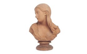 JOHN BELL (ENGLISH, 1811-1895): A TERRACOTTA BUST OF DOROTHEA