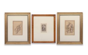 THREE 19TH CENTURY LITHOGRAPHS TOGETHER WITH THREE FURTHER PRINTS