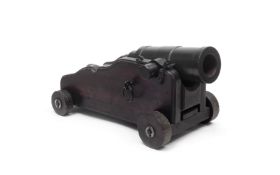 A FINE ANTIQUE 19TH CENTURY BRONZE MORTAR CANNON