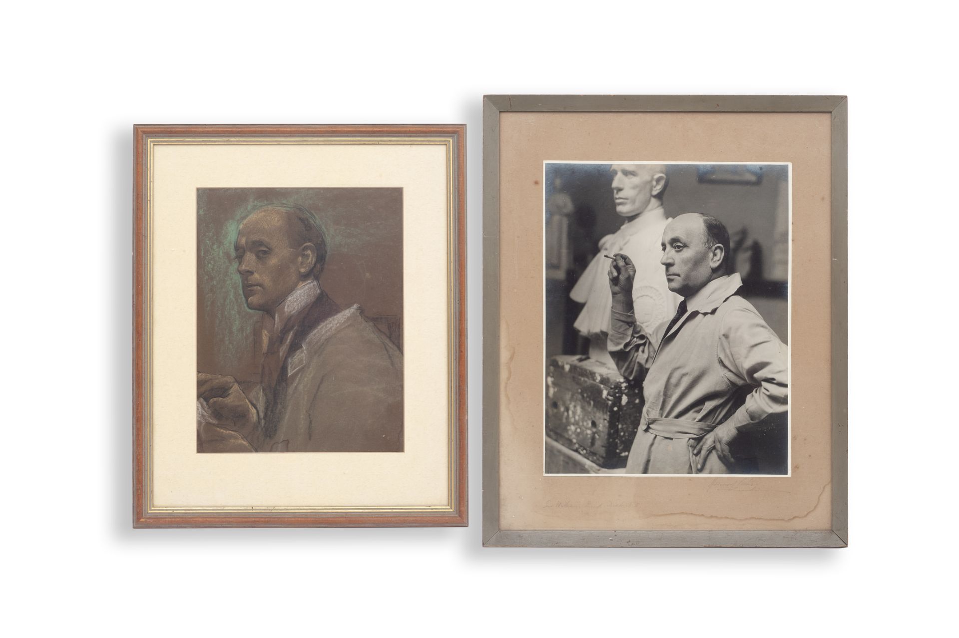 A PASTEL PORTRAIT OF SIR WILLIAM REID DICK R.A., TOGETHER WITH VARIOUS PORTRAIT PHOTOGRAPHS