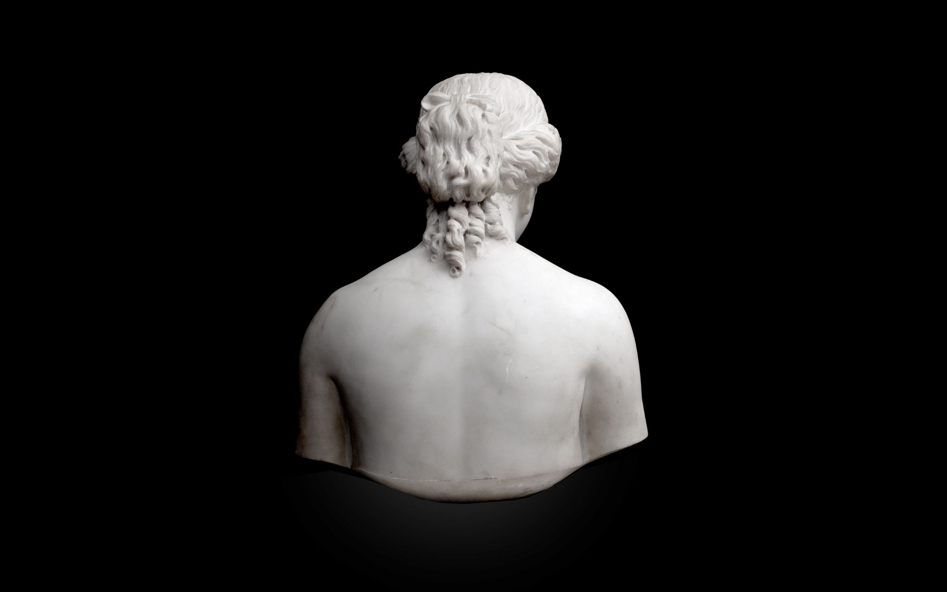 A 19TH CENTURY MARBLE BUST OF EVE, POSSIBLY BY HIRAM POWERS (AMERICAN, 1805-1873) - Image 2 of 3