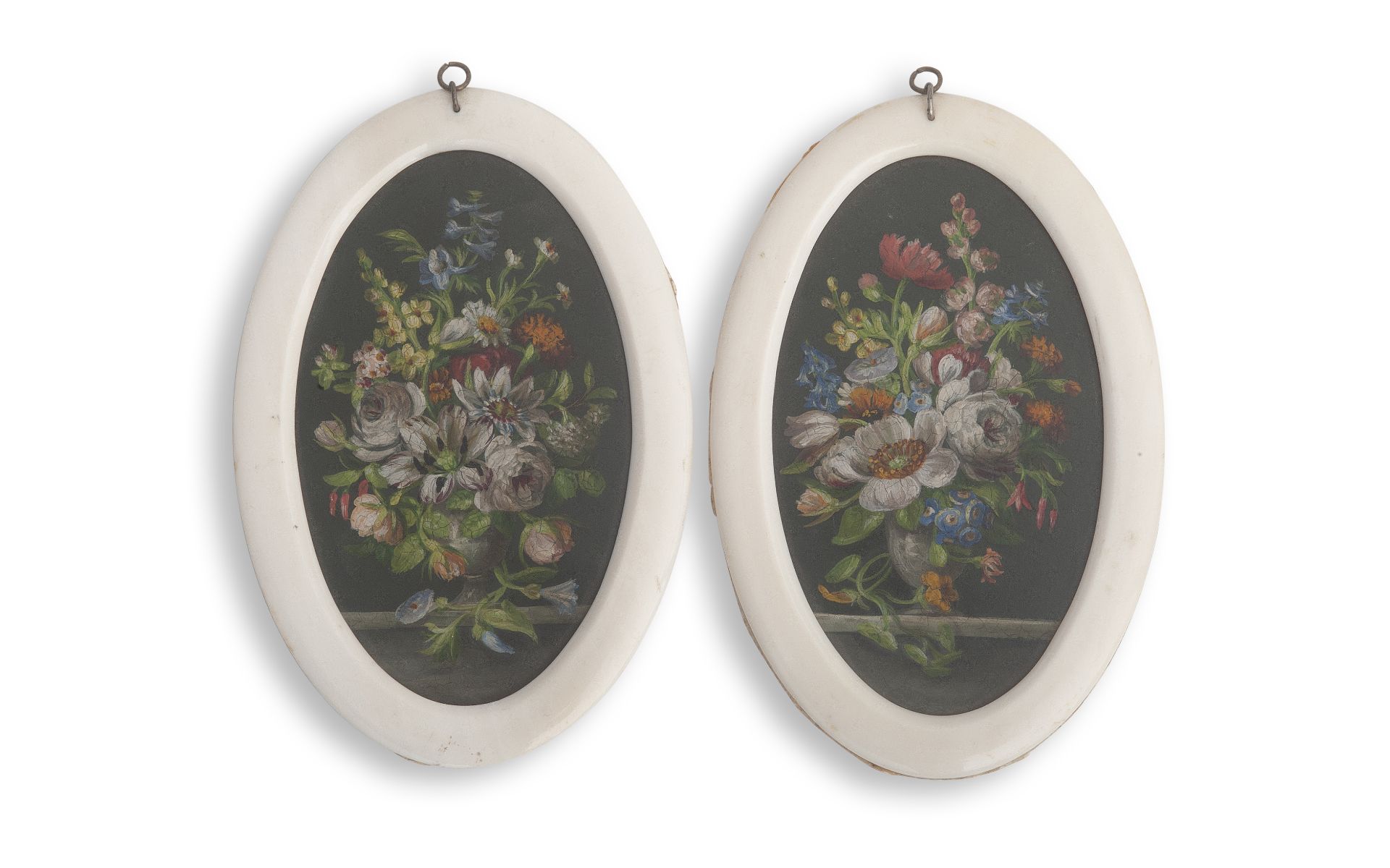 A PAIR OF MINIATURE 19TH CENTURY CONTINENTAL PAINTINGS ON COPPER