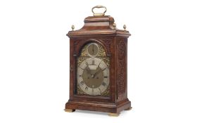 A FINE GEORGE III MAHOGANY TABLE CLOCK SIGNED JOHN MEREDITH, LONDON